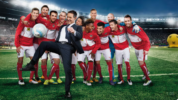 Freestyle Fußball Werbung Raiffeisen
